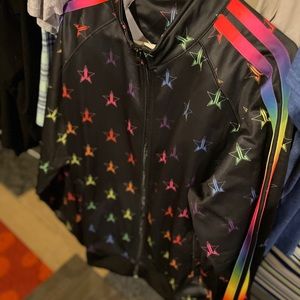 JEFFREE STAR RAINBOW TRACKSUIT JACKET SIZE 2X